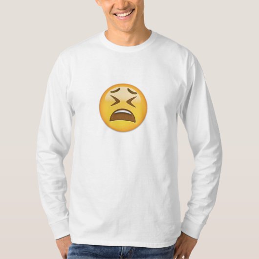 Tired Face Emoji T-shirt (Voorkant)