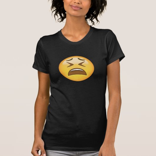 Tired Face Emoji T-shirt (Voorkant)