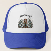 Tired Fisherman Fishing Cap Trucker Pet (Voorkant)