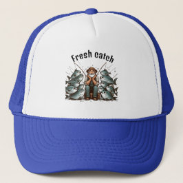 Tired Fisherman Fishing Cap Trucker Pet