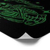 Tired Hairstylist Club Skeleton Baber Hairdresser  Poster (Hoek)