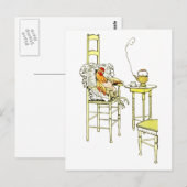 Tired Hen heeft een Cuppa Briefkaart (Voorkant / Achterkant)