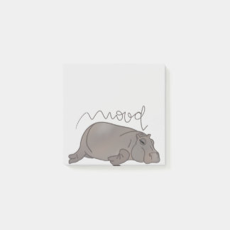 Tired Hippo - Big Mood Post-it® Notes