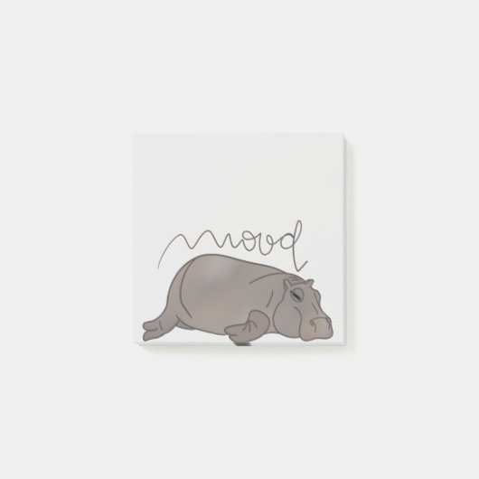 Tired Hippo - Big Mood Post-it® Notes (Voorkant)