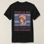 Tired mam Chibi Anime Women Girls te gespannen om  T-shirt (Design voorkant)