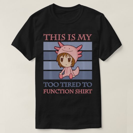 Tired mam Chibi Anime Women Girls te gespannen om  T-shirt (Design voorkant)