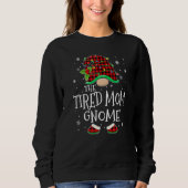 Tired mam Gnome Red Pset Matching Family Christma Trui (Voorkant)