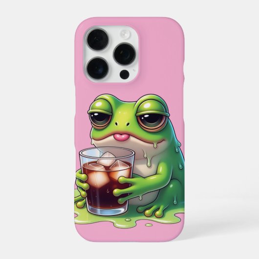Tired Melted Frog Cute Phone Case Design iPhone Hoesje (Achterkant)