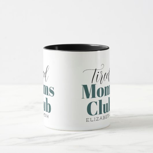 Tired moms club Calligrafie-monogram koffie-mok Mok (Midden)