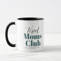 Tired moms club Calligrafie-monogram koffie-mok
