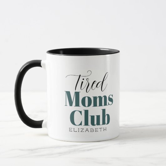 Tired moms club Calligrafie-monogram koffie-mok Mok (Links)