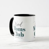 Tired moms club Calligrafie-monogram koffie-mok Mok (Voorkant links)