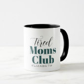 Tired moms club Calligrafie-monogram koffie-mok Mok (Voorkant rechts)