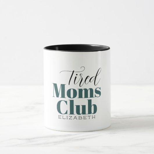 Tired moms club Calligrafie-monogram koffie-mok Mok (Midden)