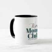 Tired moms club Calligrafie-monogram koffie-mok Mok (Voorkant links)