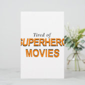 Tired of Superheld Movies Briefpapier (Staand voorkant)