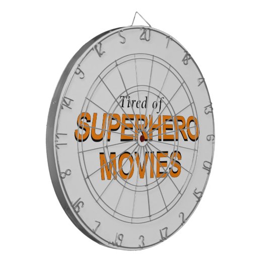Tired of Superheld Movies Dartbord (Voorkant Links)