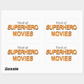 Tired of Superheld Movies Rechthoekige Sticker (Vel)