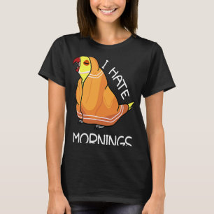 Tired Parrot haat ochtenden Gele Indische ringne T-shirt