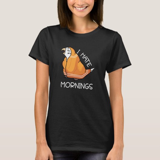Tired Parrot Hates Mornings I White Budgie Budgeri T-shirt (Voorkant)
