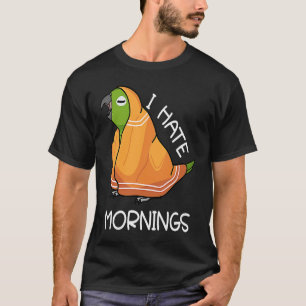 Tired Parrot Hates Mornings I Yellow napaped Amazo T-shirt