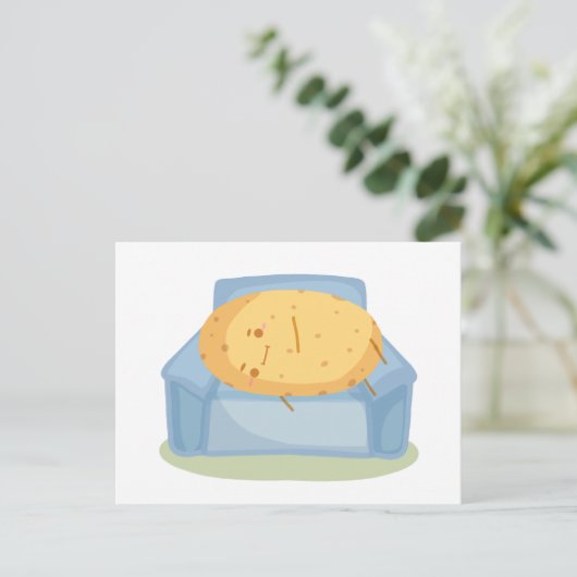 Tired Potato Briefkaart (Staand voorkant)