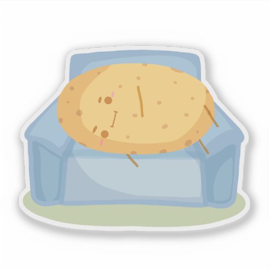Tired Potato Sticker (Voorkant)