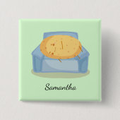 Tired Potato Vierkante Button 5,1 Cm (Voorkant)