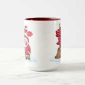 Tired Santa 15 oz Combo Mug Distinctive Gift Mok (Midden)