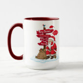 Tired Santa 15 oz Combo Mug Distinctive Gift Mok (Links)