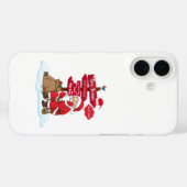 Tired Santa iPhone 16 Barely There Case Christmas (Achterkant (horizontaal))