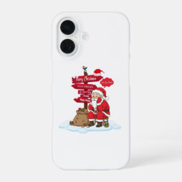 Tired Santa iPhone 16 Slim Fit Case Christmas Gift iPhone 16 Hoesje