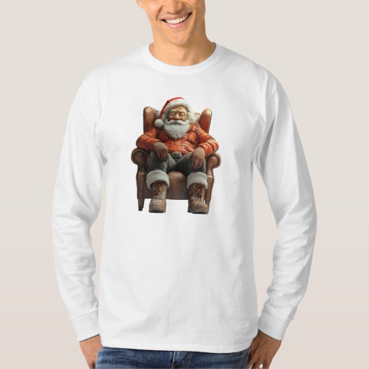 Tired Santa Mannen T-shirt g (Voorkant)