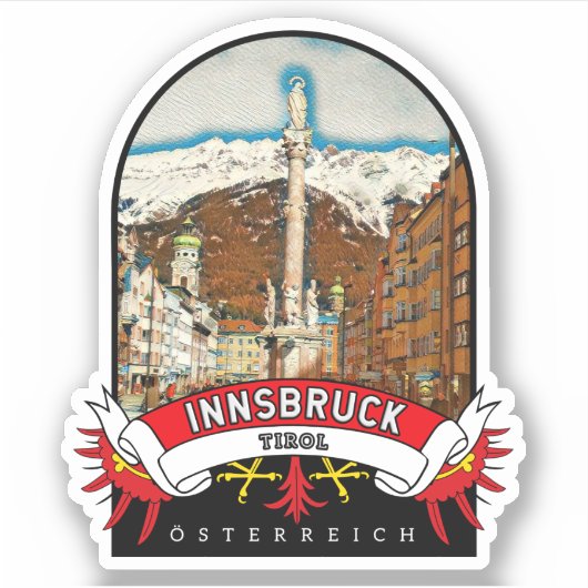 Tiro Innsbruck Österreich Souvenir Sticker (Voorkant)