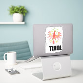 Tirol Aquarell Österreich Geschenksidee Sticker (Laptop op bureau)