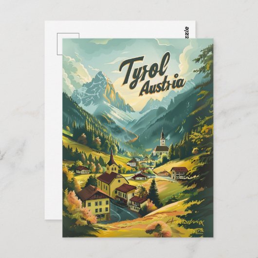 Tirol Austria Briefkaart (Voorkant / Achterkant)