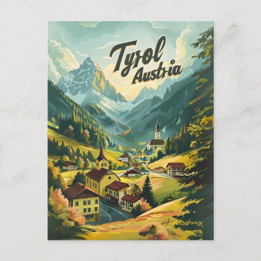 Tirol Austria Briefkaart (Voorkant)