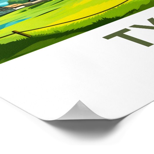 Tirol Oostenrijk Reisprint Poster (Hoek)