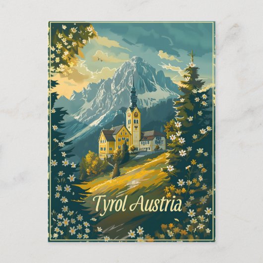 Tirol Oostenrijk Vintage Briefkaart (Voorkant)