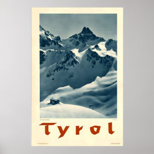 Tirol Oostenrijk Vintage Reisposter - Ingelijste P Poster