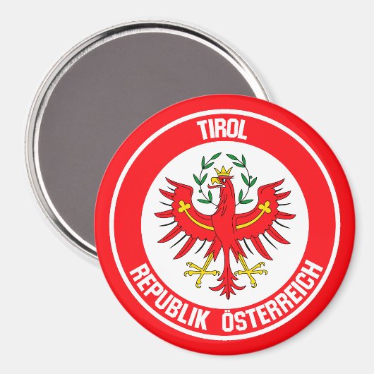 Tirol Round Emblem Magneet (Voorkant / Achterkant)