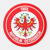 Tirol Round Emblem Magneet (Voorkant)