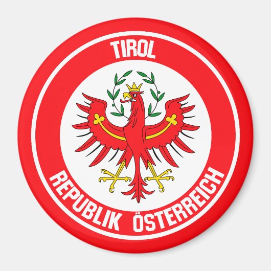 Tirol Round Emblem Magneet (Voorkant)