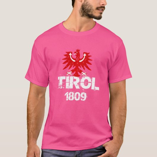 Tirol Tirol Tiroler Arend Crest 1809 Mannen Vrouwe T-shirt (Voorkant)