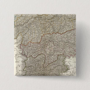 Tirol, Voralberg, Liechtenstein Vierkante Button 5,1 Cm