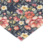 Tiroler Bloemen Boeketten op Marine Fleece Korte Tafelloper (Hoek)