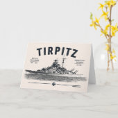 Tirpitz slagschip wenskaart kaart (Gele Bloem)