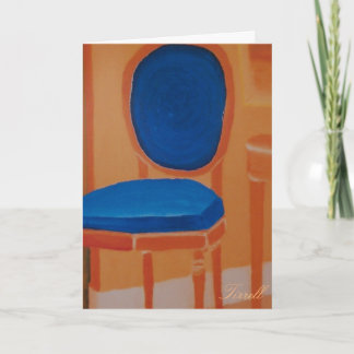 Tirrell Blue Chair Verjaardag Kaart