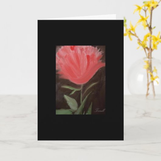 Tirrell Red Rose Verjaardag Wenskaart Kaart (Gele Bloem)