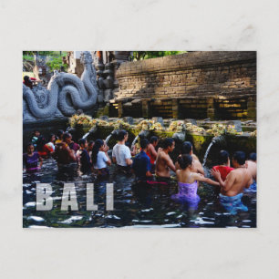 Tirta Empul Temple in Bali, Indonesië Briefkaart